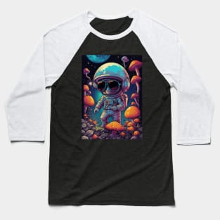 Techno Astronaut T-Shirt - Techno Organism - Catsondrugs.com - Techno, rave, edm, festival, techno, trippy, music, 90s rave, psychedelic, party, trance, rave music, rave krispies, rave flyer Baseball T-Shirt